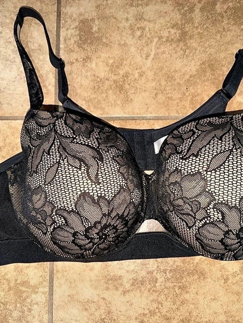 CACIQUE Lightly Lined Balconette Bra Black Lace Bra